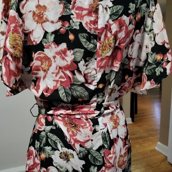 White House Black Market Feminine Autumn Floral Print Women's Dress - Picture 9 of 9